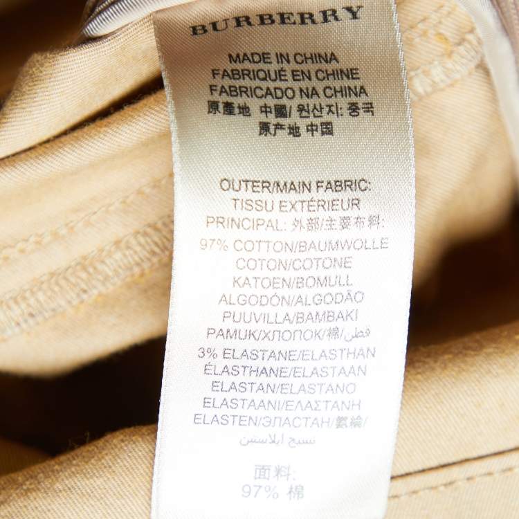 Pre Owned Burberry Brit Beige Cotton Knit Double Breasted Mini Dress M