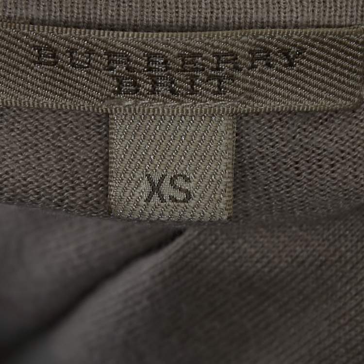مملوكة مسبقًا Burberry Brit Beige Nova Check Silk & Cotton Knit Sweater XS