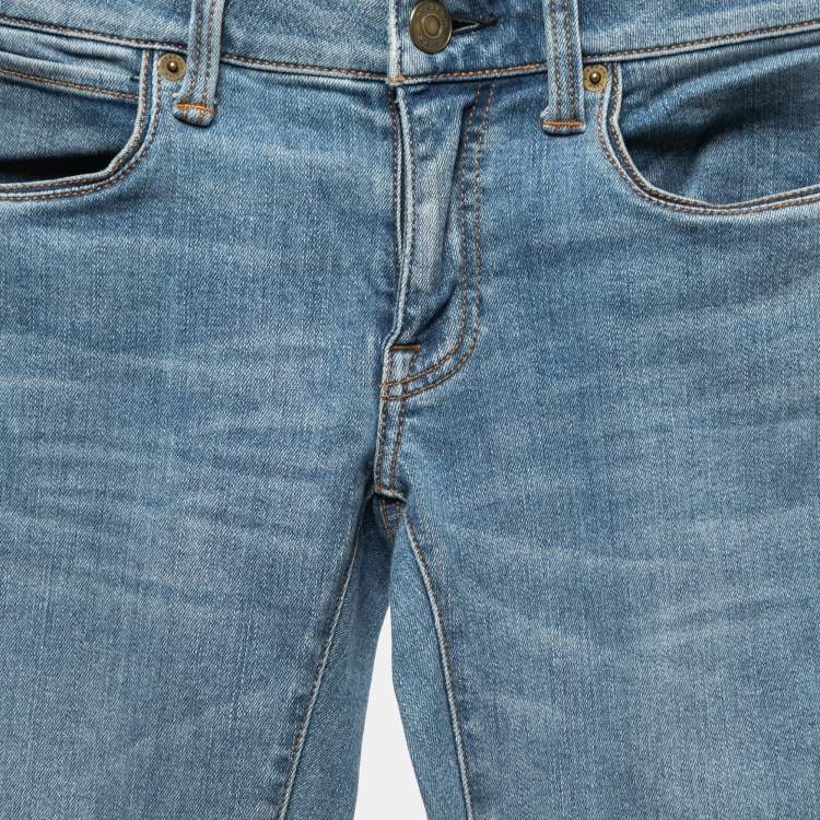 مملوكة مسبقًا Burberry Brit Blue Denim Low Rise Skinny Jeans S Waist 24"