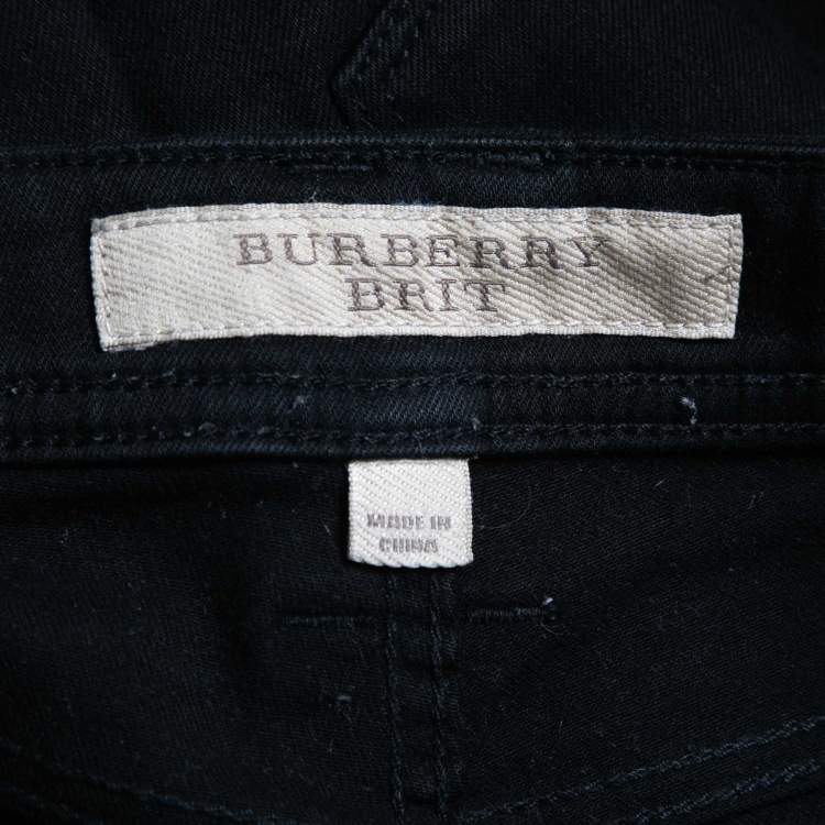 Pre Owned Burberry Brit Black Denim Skinny Jeans S Waist 27"