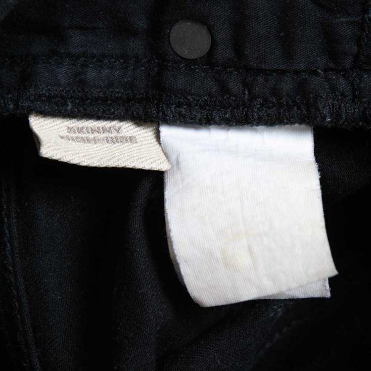 Pre Owned Burberry Brit Black Denim Skinny Jeans S Waist 27"