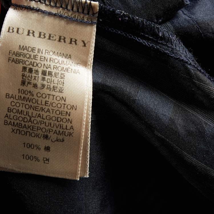 Pre Owned Burberry Brit Black Checkered Cotton Shirt L