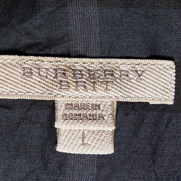 Pre Owned Burberry Brit Black Checkered Cotton Shirt L