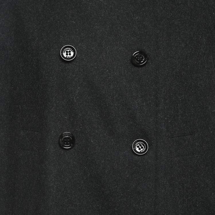 Pre Owned Burberry Brit Black Wool Oversized Coat M