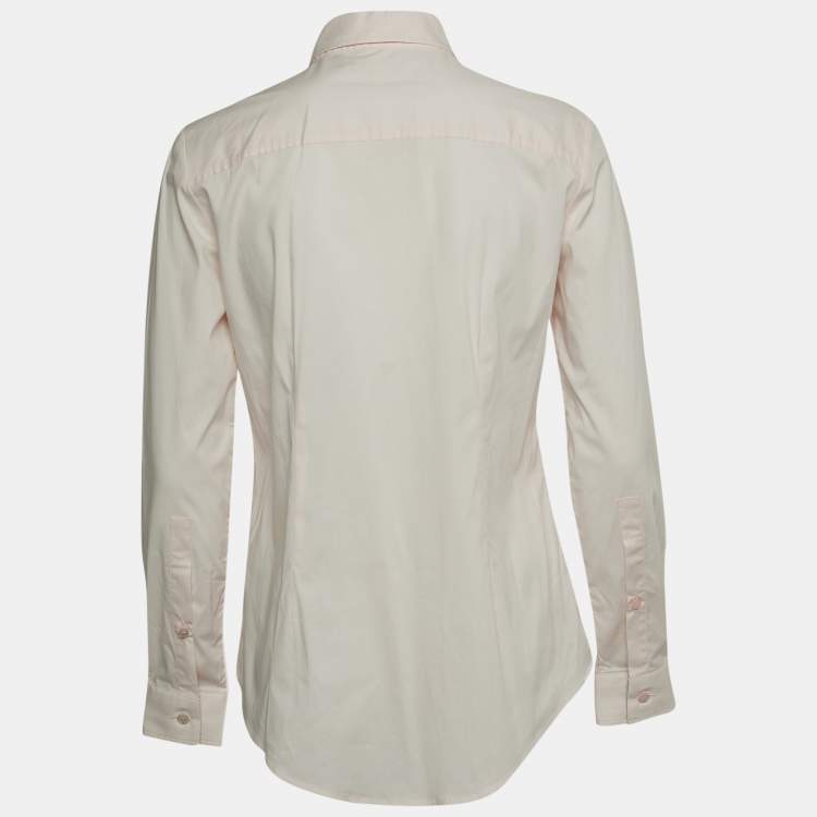 Pre Owned Burberry Brit Light Pink Cotton Button Front Shirt S