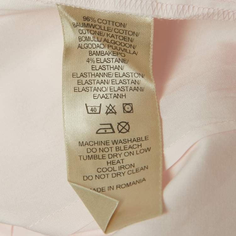 Pre Owned Burberry Brit Light Pink Cotton Button Front Shirt S