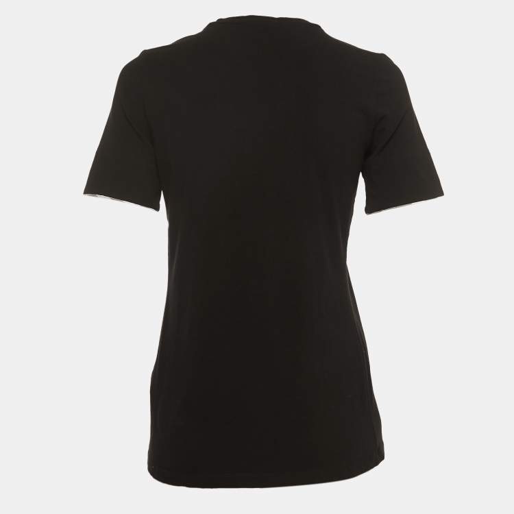 مملوكة مسبقًا Burberry Brit Black Cotton Half Sleeve T-Shirt M