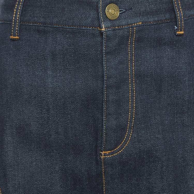 مملوكة مسبقًا Burberry Brit Dark Blue Denim Knee Length Skirt M