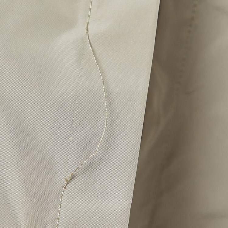 Pre Owned Burberry Brit Beige Synthetic Double Breasted Belted Trench Coat L