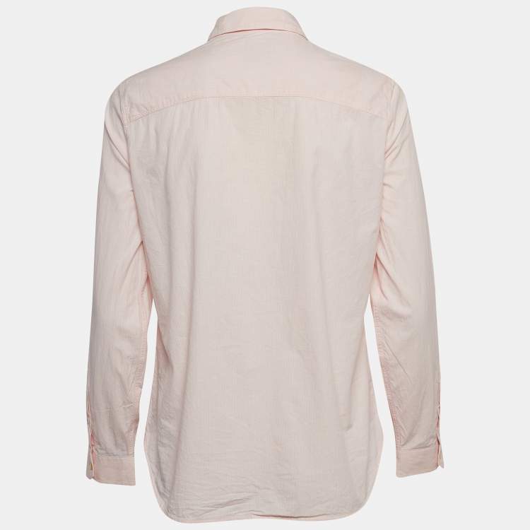 Pre Owned Burberry Brit Pink Pinstriped Cotton Button Front Shirt S