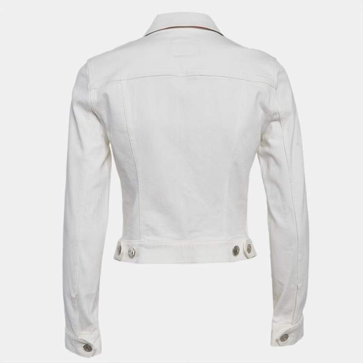 Burberry white denim jacket online