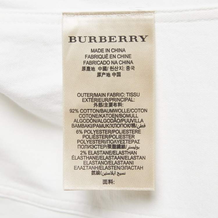 Pre Owned Burberry Brit White Denim Buttoned Jacket S