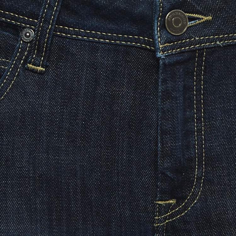 Pre Owned Burberry Brit Dark Blue Denim Stretch Jeans M Waist 28"