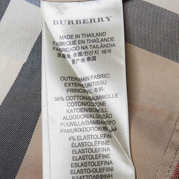 Pre Owned Burberry Brit Beige Nova Checks Cotton Shirt XS