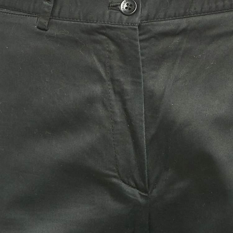 Pre Owned Burberry Golf Black Cotton Capris Trousers M