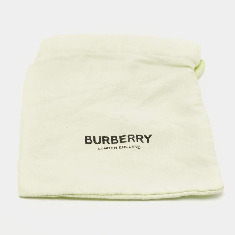 Pre Owned Burberry Black/Green Leather Lyndon Double Strap Buckle Belt 90CM