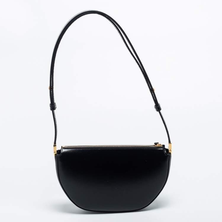 Pre Owned Burberry Black Leather Mini Olympia Leather Shoulder Bag