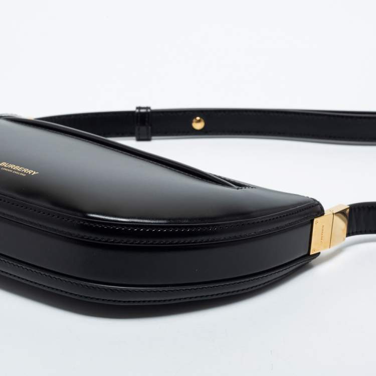 Pre Owned Burberry Black Leather Mini Olympia Leather Shoulder Bag
