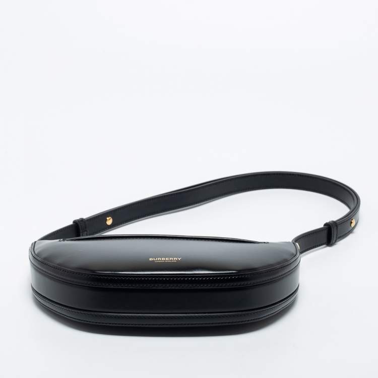Pre Owned Burberry Black Leather Mini Olympia Leather Shoulder Bag