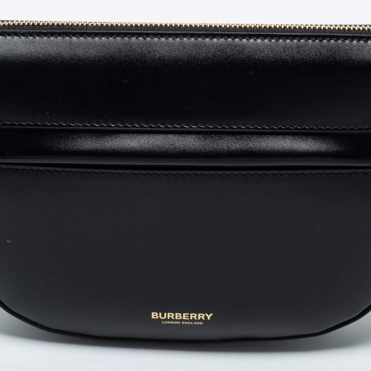 Pre Owned Burberry Black Leather Mini Olympia Leather Shoulder Bag