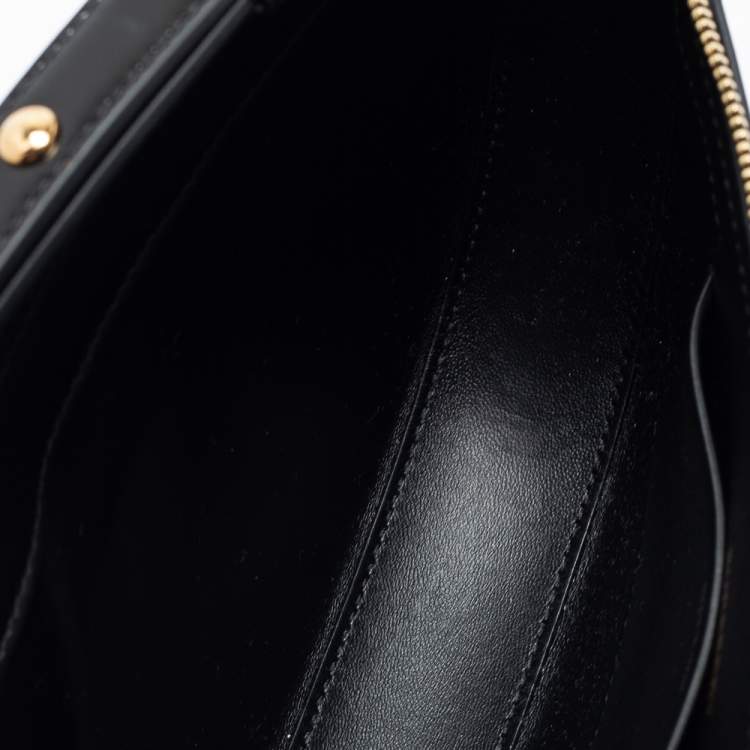 Pre Owned Burberry Black Leather Mini Olympia Leather Shoulder Bag