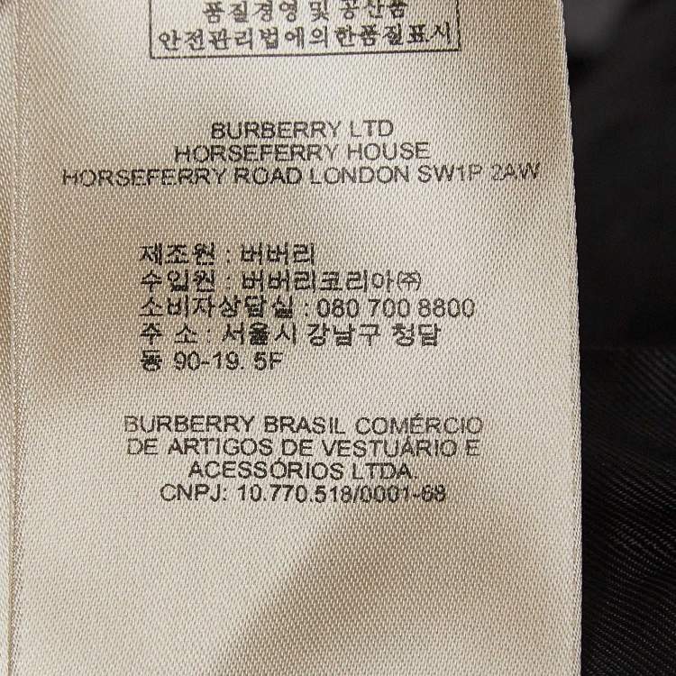 Pre Owned Burberry Grey Wool Blend Double Breasted Coat S