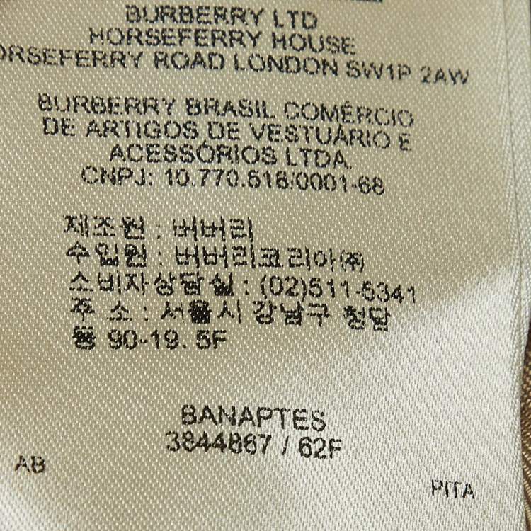 مملوكة مسبقًا Burberry London Brown Wool Double Breasted Belt Detail Over Coat S