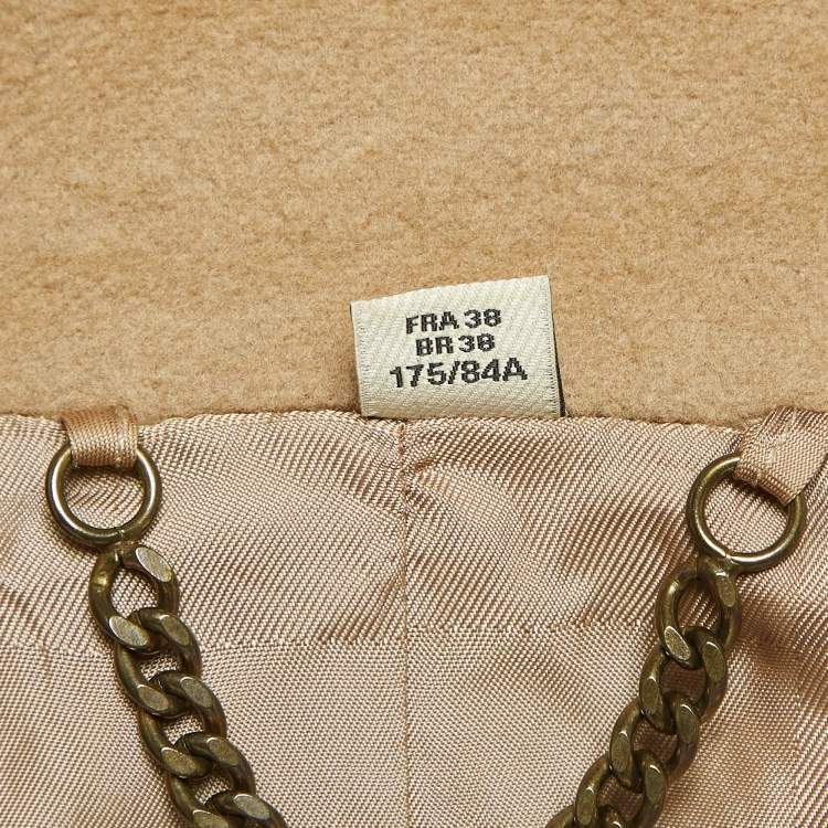 مملوكة مسبقًا Burberry London Brown Wool Double Breasted Belt Detail Over Coat S