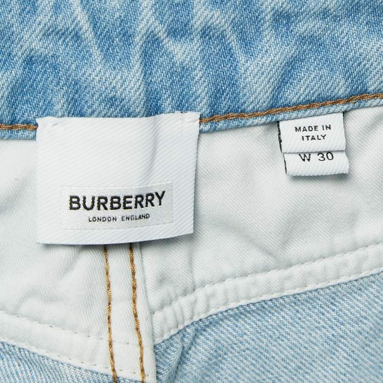 Pre Owned Burberry London Blue Denim Straight Jeans M Waist 30"