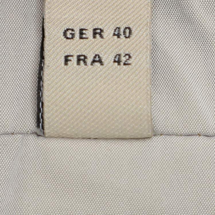 Pre Owned Burberry Beige Nylon Double Breasted Belted Trench Coat