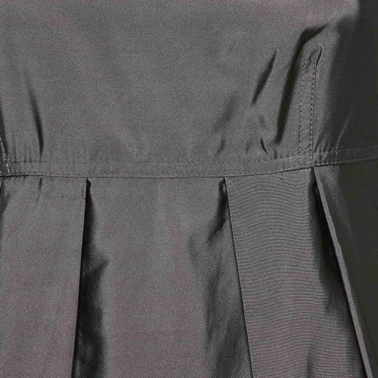 Pre Owned Burberry London Grey Silk Blend Pleated Short Dress S
