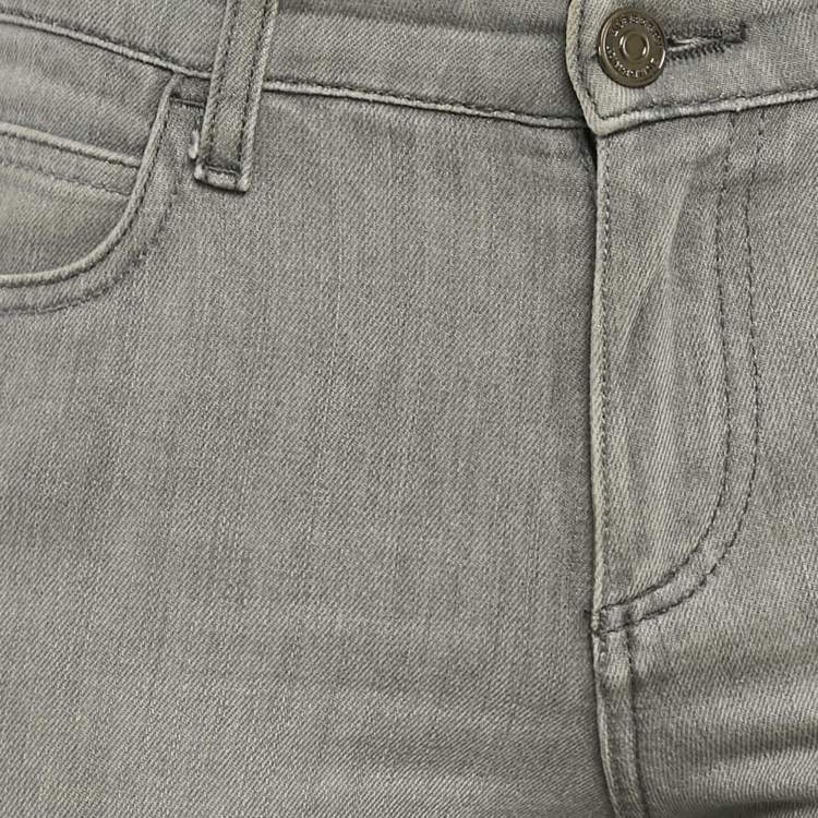 Pre Owned Burberry London Grey Denim Straight Leg Jeans S Waist 28"