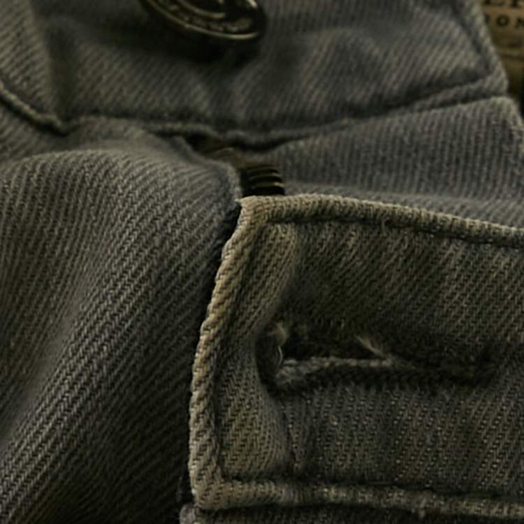 Pre Owned Burberry London Grey Denim Straight Leg Jeans S Waist 28"