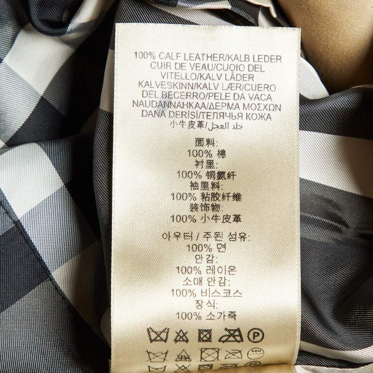 Pre Owned Burberry Beige Cotton Double Breasted Trench Coat S