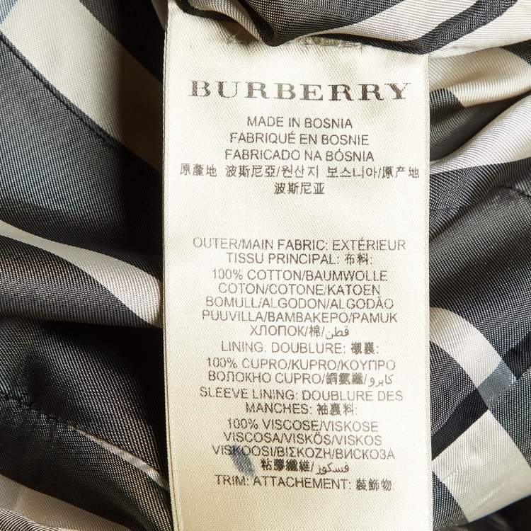 Pre Owned Burberry Beige Cotton Double Breasted Trench Coat S