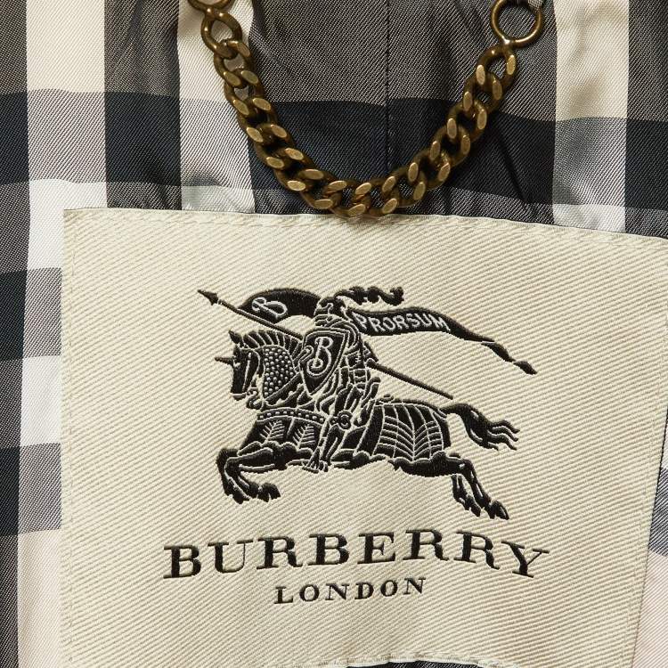 Pre Owned Burberry Beige Cotton Double Breasted Trench Coat S