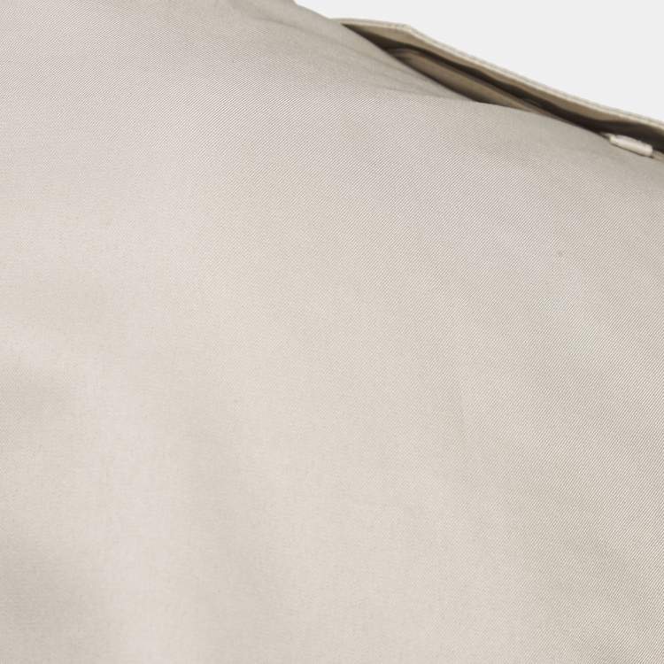 Pre Owned Burberry London Light Beige Gabardine Double Breasted Trench Coat S
