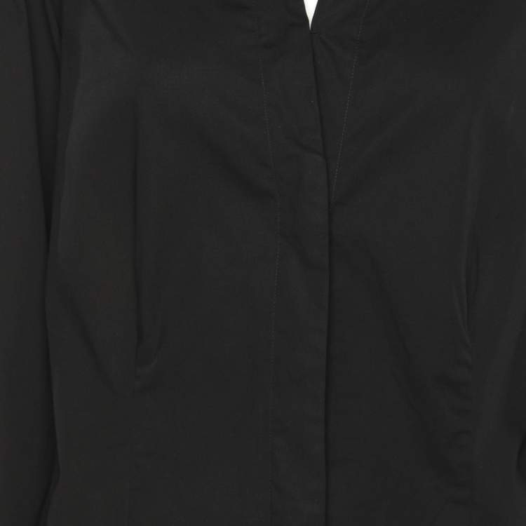 Pre Owned Burberry London Black Cotton Long Sleeve Shirt S