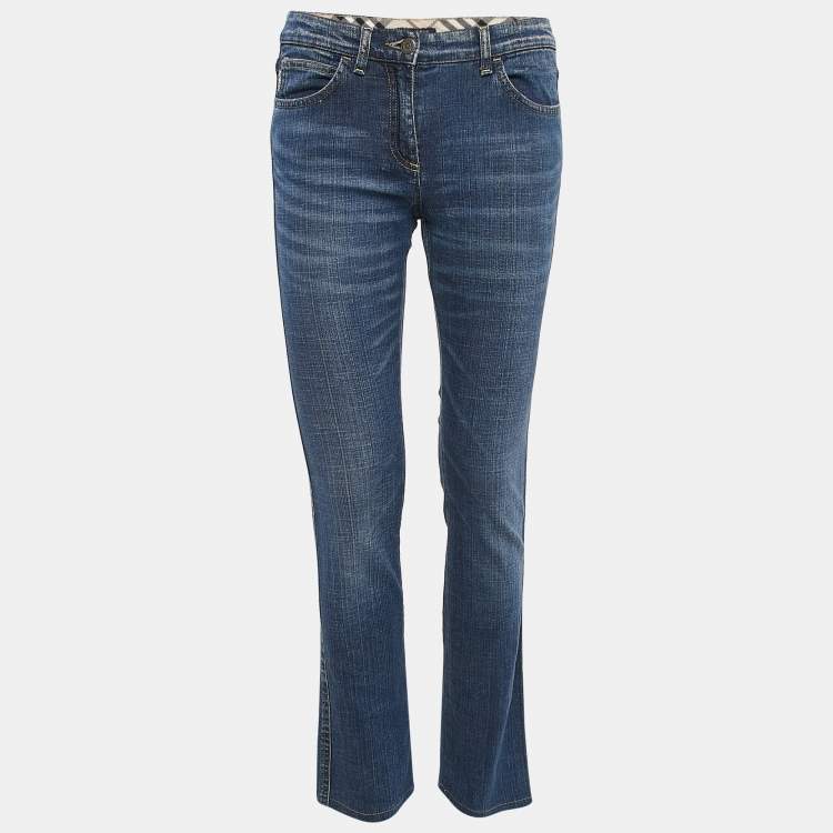 Pre Owned Burberry London Blue Denim Flared Jeans S Waist 27"