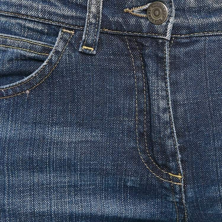Pre Owned Burberry London Blue Denim Flared Jeans S Waist 27"
