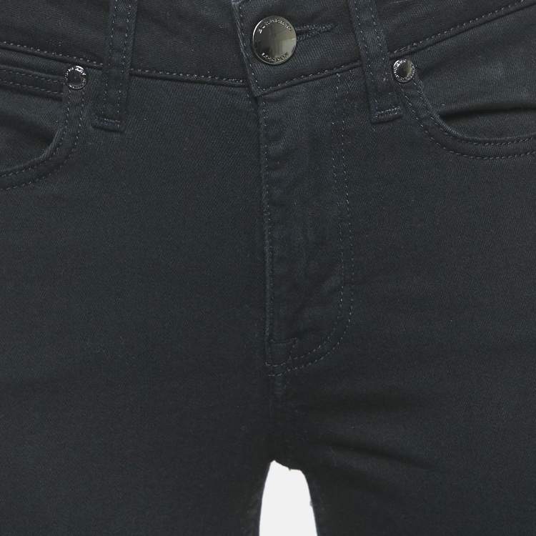 Pre Owned Burberry London Black Jersey Trim Denim Smirdan Jeans M Waist 27"