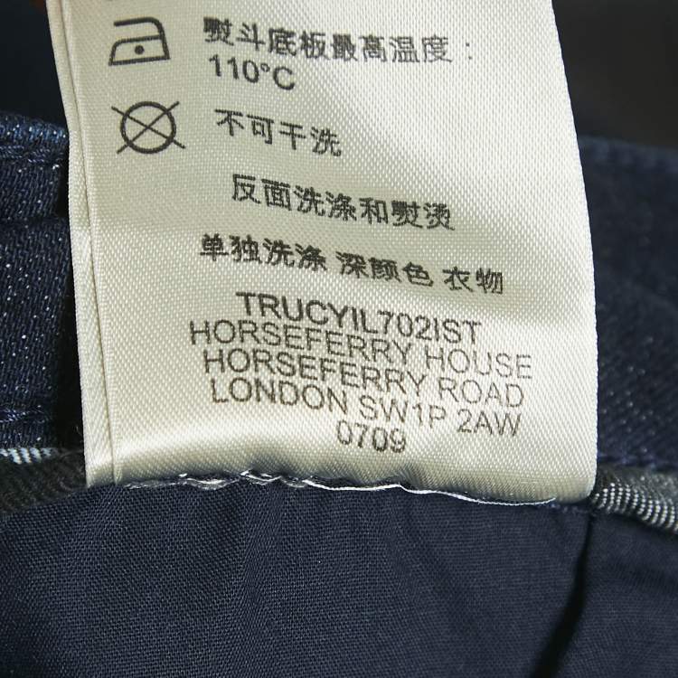 Pre Owned Burberry London Navy Blue Denim Cannington Jeans M Waist 29"