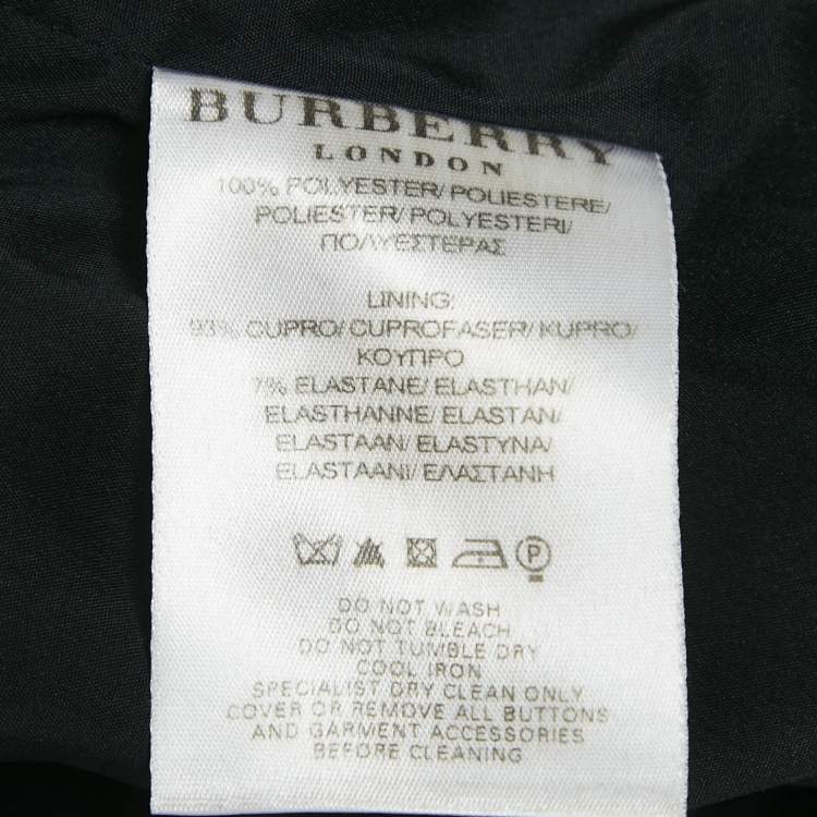 Pre Owned Burberry London Black Synthetic Double Breasted Sleeveless Short Dress S