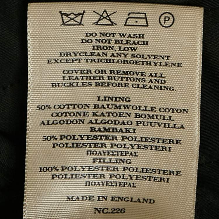 Pre Owned Burberry London Black Button Front Quilted Jacket M