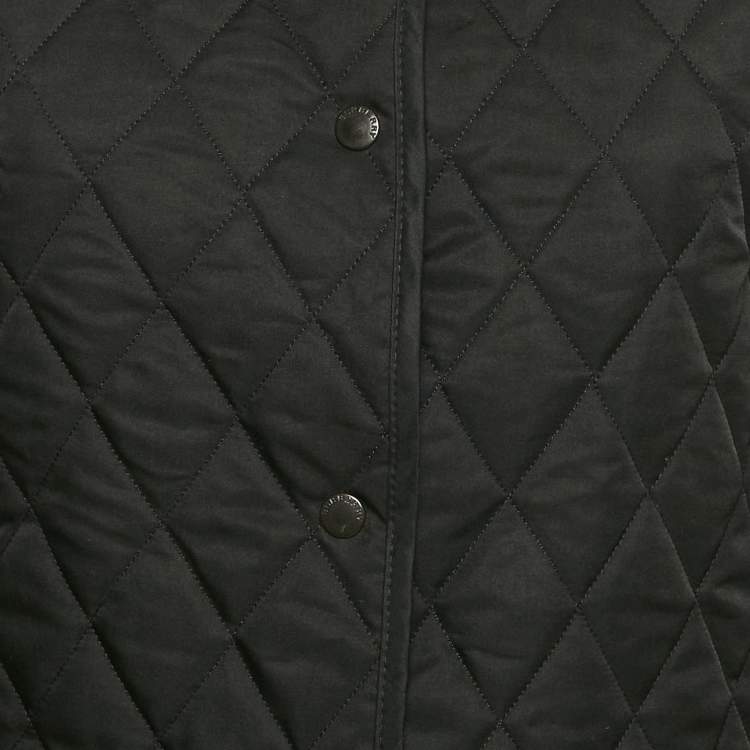 Pre Owned Burberry London Black Button Front Quilted Jacket M