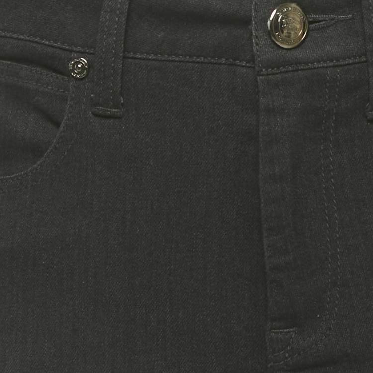 Pre Owned Burberry London Black Denim Panel Detail Skin Fit Smirdan Jeans M Waist 29"