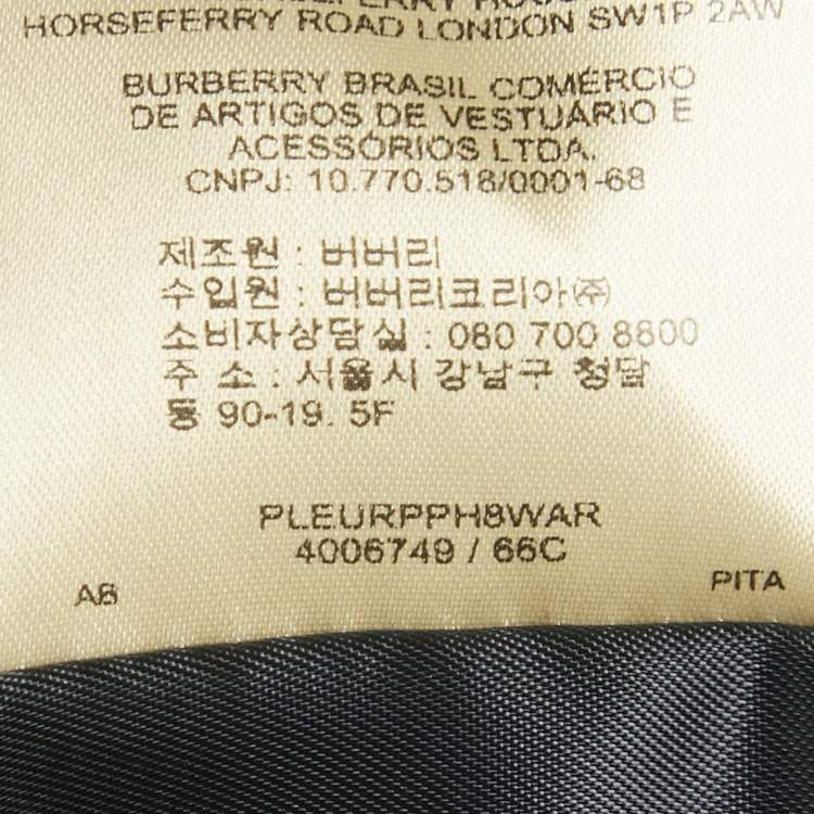 Pre Owned Burberry London Navy Blue Wool Tailored Pants Suit S