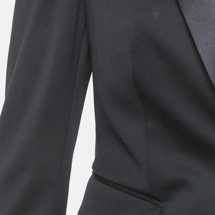 Pre Owned Burberry London Navy Blue Wool Tailored Pants Suit S