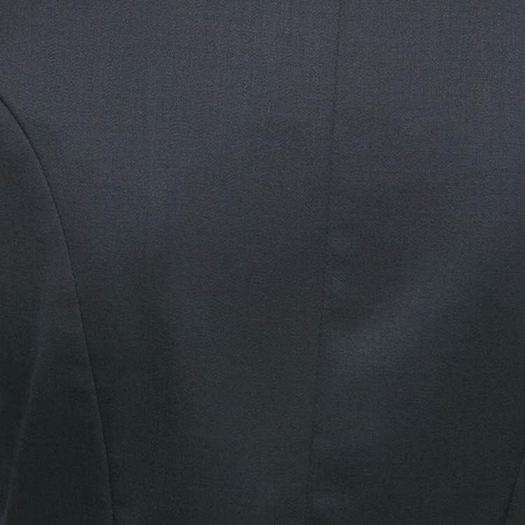 Pre Owned Burberry London Navy Blue Wool Tailored Pants Suit S