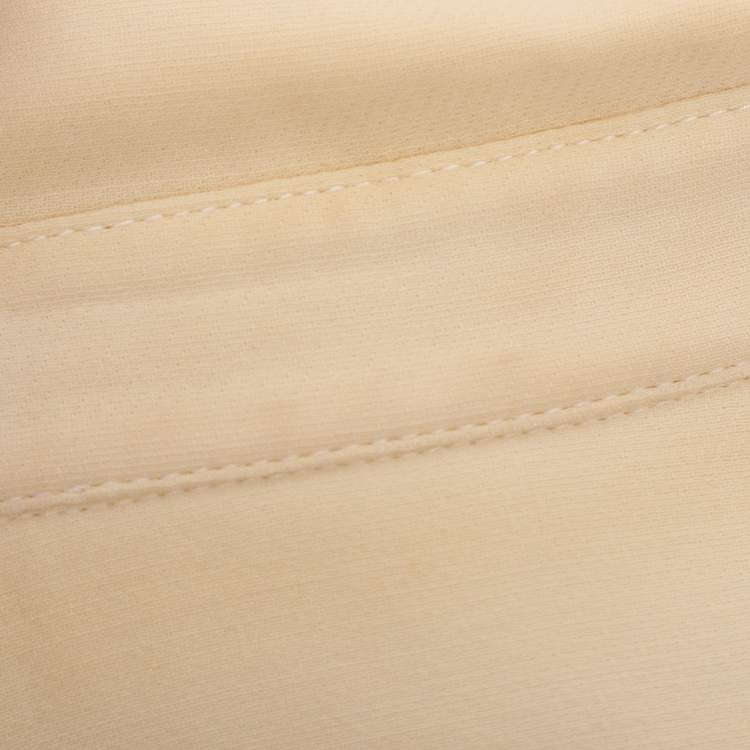 Pre Owned فستان بربري صوف بيج ممزوج مع حزام متوسط الطول مقاس كبير (لارج)